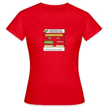 Anleitung Problemlösung Flowchart - Frauen T-Shirt - Rot - Vorne - AI Model Female 172 dark (172cm)