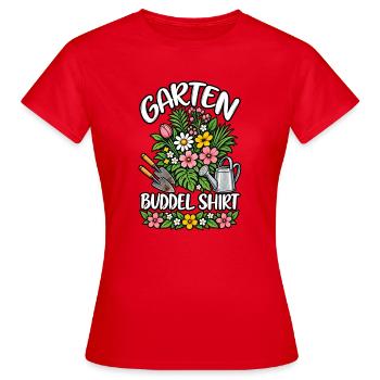 Garden manager digging - Women's T-Shirt - red - Front - AI Model Female 172 dark (172cm)