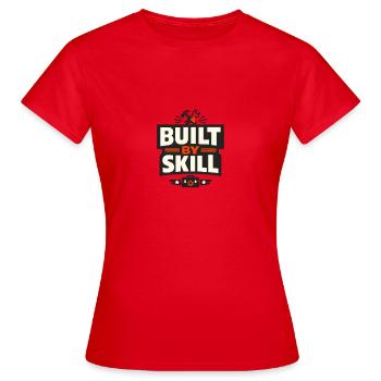 Built by Skill Logo Tee - Women's T-Shirt - red - Front - AI Model Female 172 dark (172cm)