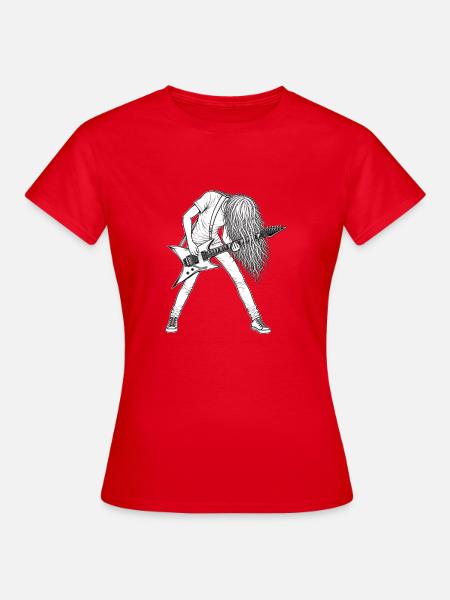 Rock_Guitarist - Frauen T-Shirt - Rot