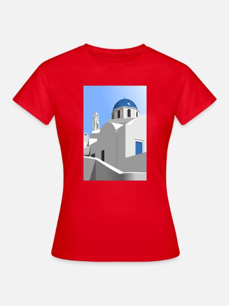 Santorini - Frauen T-Shirt - Rot