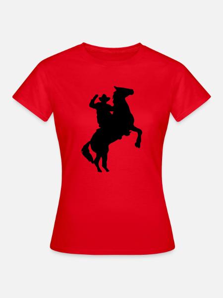 Cowboy - Frauen T-Shirt - Rot