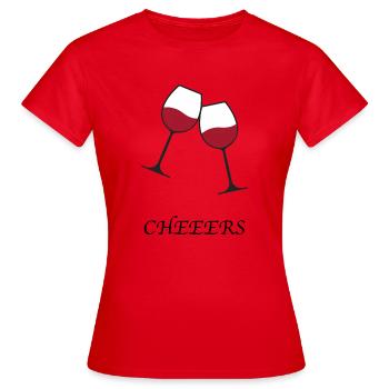 À votre santé - T-shirt Femme - rouge - Devant - AI Model Female 172 dark (172cm)