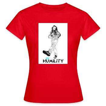 smile girl - T-shirt Femme - rouge - Devant - AI Model Female 172 dark (172cm)