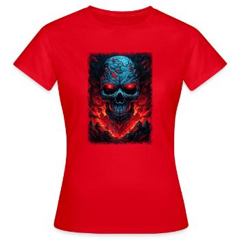 Citation drôle Squelette humain Sale Citation d’anniversaire - T-shirt Femme - rouge - Devant - AI Model Female 172 dark (172cm)