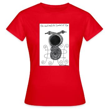 most realistic yig symbol - Women's T-Shirt - red - Front - AI Model Female 172 dark (172cm)