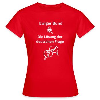 Design mit Ewigen Bund - Frauen T-Shirt - Rot - Vorne - AI Model Female 172 dark (172cm)