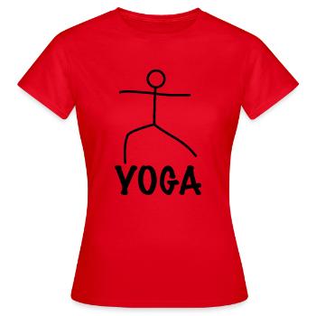 Yoga Exercises - Women's T-Shirt - red - Front - AI Model Female 172 dark (172cm)