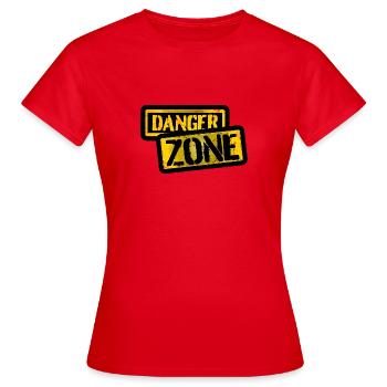 Danger zone - T-shirt Femme - rouge - Devant - AI Model Female 172 dark (172cm)