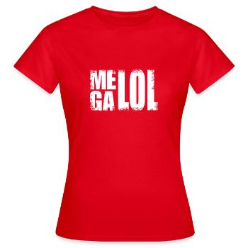 MEGA LOL - Frauen T-Shirt - Rot - Vorne - AI Model Female 172 dark (172cm)