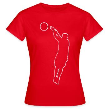 Basketball Basketballer - Frauen T-Shirt - Rot - Vorne - AI Model Female 172 dark (172cm)