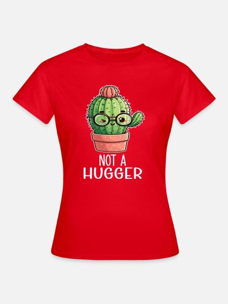 Cactus Non Cuddle Kawaii Brille - Frauen T-Shirt - Rot