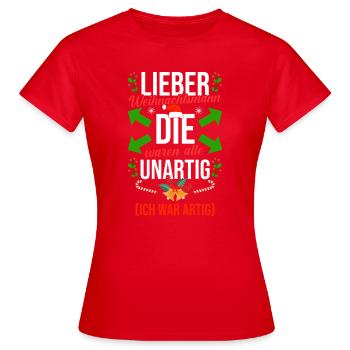 Tir à l’arc Tir à l’arc Tir à l’arc - T-shirt Femme - rouge - Devant - AI Model Female 172 dark (172cm)