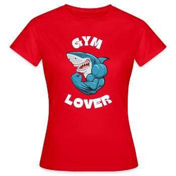 Liebhaber des Fitnessstudios - Frauen T-Shirt - Rot - Vorne - AI Model Female 172 dark (172cm)