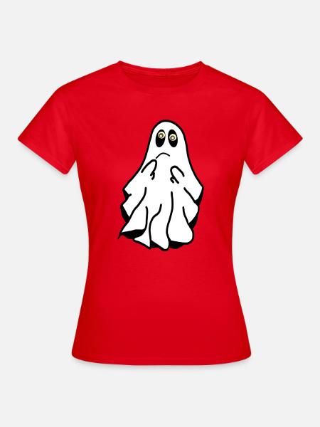 ängstlicher scheuer geist - Frauen T-Shirt - Rot