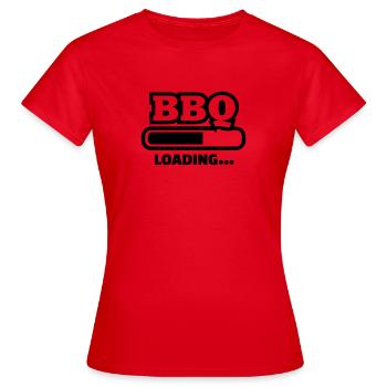 BBQ Loading - T-shirt Femme - rouge - Devant - AI Model Female 172 dark (172cm)