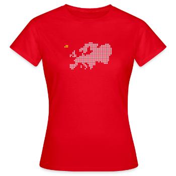 Iceland - Women's T-Shirt - red - Front - AI Model Female 172 dark (172cm)