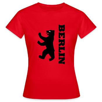 Berliner Baer Shirt - Frauen T-Shirt - Rot - Vorne - AI Model Female 172 dark (172cm)