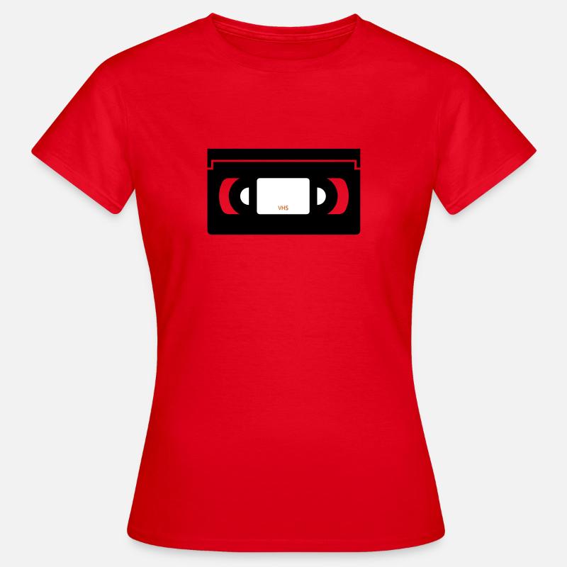 VHS, videocassette, retro, video recorder - Women's T-Shirt - red