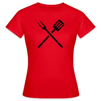 Griller - T-shirt Femme - rouge - Devant - AI Model Female 172 dark (172cm)