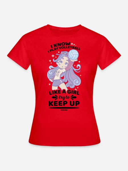Volleyball - Frauen T-Shirt - Rot