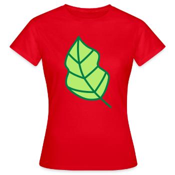 Blatt - Frauen T-Shirt - Rot - Vorne - AI Model Female 172 dark (172cm)