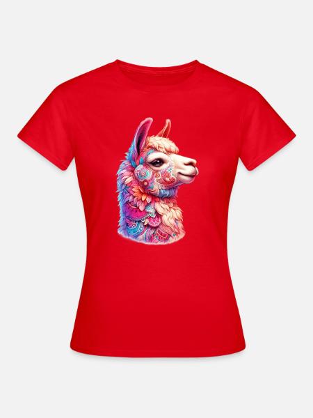 Alpaka - Frauen T-Shirt - Rot