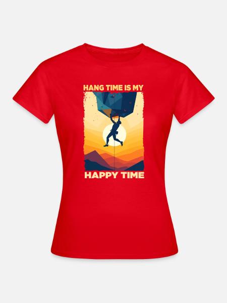 Abenteuerliche Kletterzeit Motiv - Frauen T-Shirt - Rot