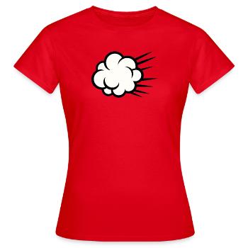 Cloud Burst Cartoon - Women's T-Shirt - red - Front - AI Model Female 172 dark (172cm)