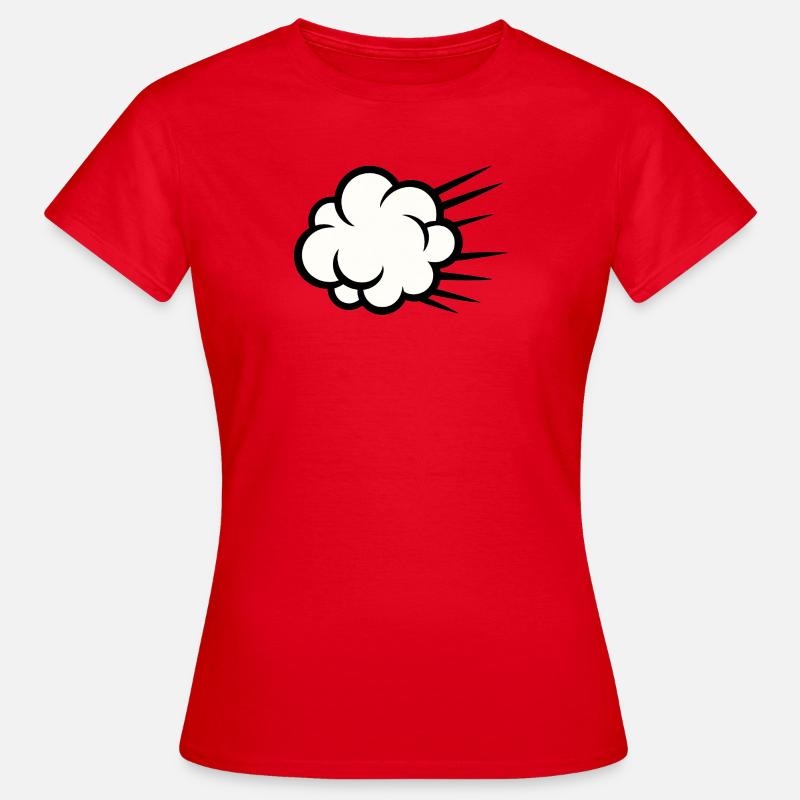 Cloud Burst Cartoon - Women's T-Shirt - red
