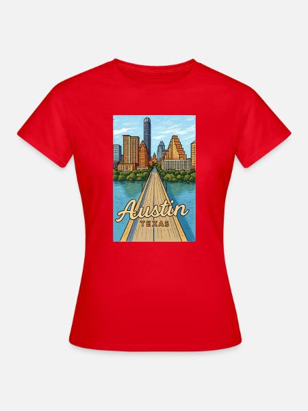 Austin Texas - Frauen T-Shirt - Rot