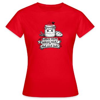 Kuscheljam Motiv Sauerteig Herz - Frauen T-Shirt - Rot - Vorne - AI Model Female 172 dark (172cm)