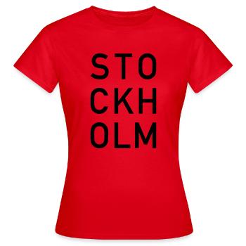 Stockholm - Frauen T-Shirt - Rot - Vorne - AI Model Female 172 dark (172cm)