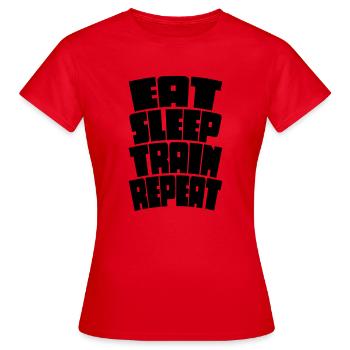 Training - Frauen T-Shirt - Rot - Vorne - AI Model Female 172 dark (172cm)