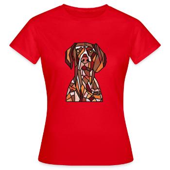 Deutscher Zeiger - Frauen T-Shirt - Rot - Vorne - AI Model Female 172 dark (172cm)