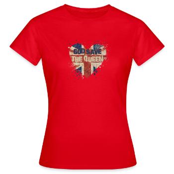 Britische Königin Krönung Camilla England Flagge - Frauen T-Shirt - Rot - Vorne - AI Model Female 172 dark (172cm)