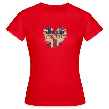 Britische Königin Krönung Camilla England Flagge - Frauen T-Shirt - Rot - Vorne - AI Model Female 172 dark (172cm)