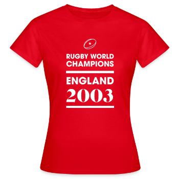 Englands Rugby-Weltmeister - Frauen T-Shirt - Rot - Vorne - AI Model Female 172 dark (172cm)