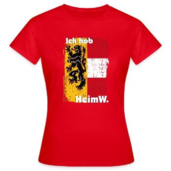 Heimweh - HeimW in meine Heimat Salzburg - Frauen T-Shirt - Rot - Vorne - AI Model Female 172 dark (172cm)