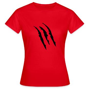 Marques de griffes - T-shirt Femme - rouge - Devant - AI Model Female 172 dark (172cm)