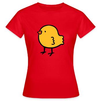 poussin - T-shirt Femme - rouge - Devant - AI Model Female 172 dark (172cm)