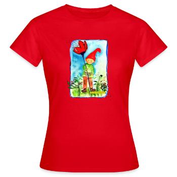 dwarf - Women's T-Shirt - red - Front - AI Model Female 172 dark (172cm)