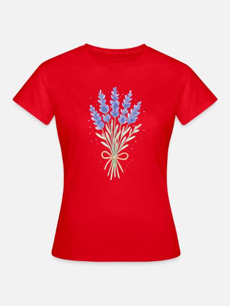 Lavendel Sträußchen - Frauen T-Shirt - Rot