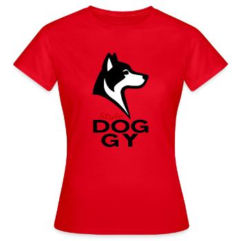 Dogstyle - T-shirt Femme - rouge - Devant - AI Model Female 172 dark (172cm)