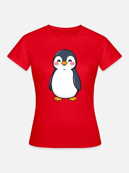 Pinguin - Frauen T-Shirt - Rot
