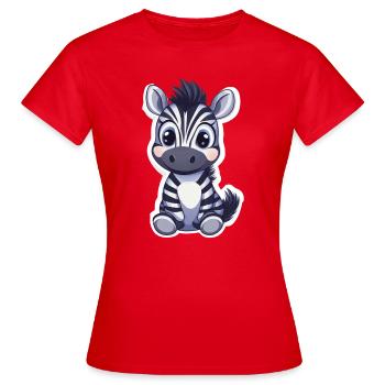 Zebra - Women's T-Shirt - red - Front - AI Model Female 172 dark (172cm)