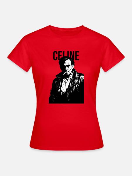 Louis-Ferdinand Celine Noir Rebellenporträt - Frauen T-Shirt - Rot