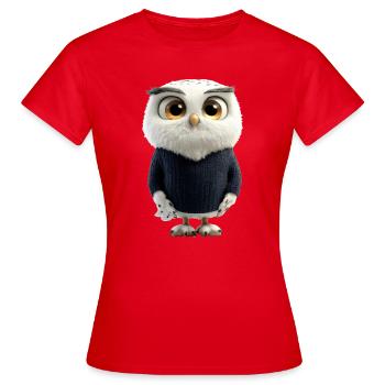 Hibou Chouette Chouette Chouette Chouette chouette Chouette chouette mignonne chouette - T-shirt Femme - rouge - Devant - AI Model Female 172 dark (172cm)