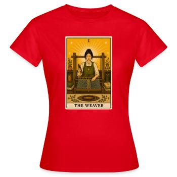 Tisseranda | Tarot de fil à tisser - T-shirt Femme - rouge - Devant - AI Model Female 172 dark (172cm)