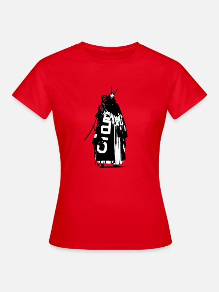 Samurai Cyberpunk – Futuristischer Ronin - Frauen T-Shirt - Rot